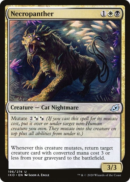 Necropanther in the group Magic the Gathering / Types / Colors / Multicolors / B, W at Proxyprinters.com (16910)