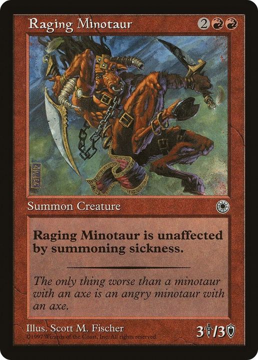 Raging Minotaur in the group Magic the Gathering / Types / Colors / Red at Proxyprinters.com (17098)