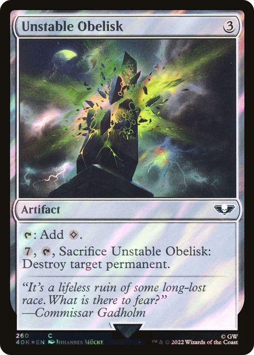 Unstable Obelisk in the group Magic the Gathering / Sets / Warhammer 40,000 Tokens at Proxyprinters.com (17180)