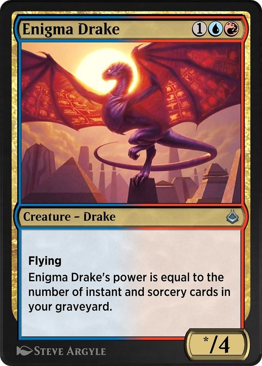 Enigma Drake in the group Magic the Gathering / Types / Colors / Multicolors / R, U at Proxyprinters.com (174)