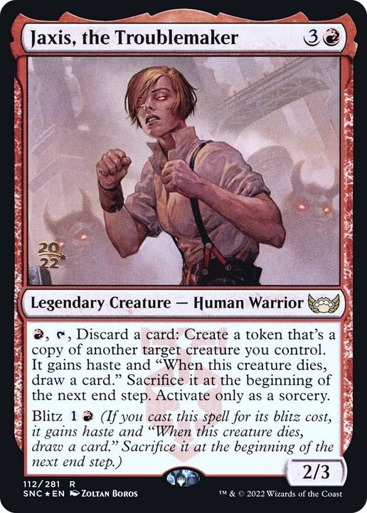 Jaxis, the Troublemaker in the group Magic the Gathering / Sets / Streets of New Capenna Promos at Proxyprinters.com (17516)