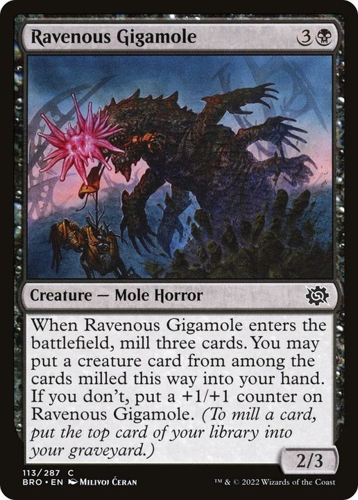 Ravenous Gigamole in the group Magic the Gathering / Types / Colors / Black at Proxyprinters.com (17556)