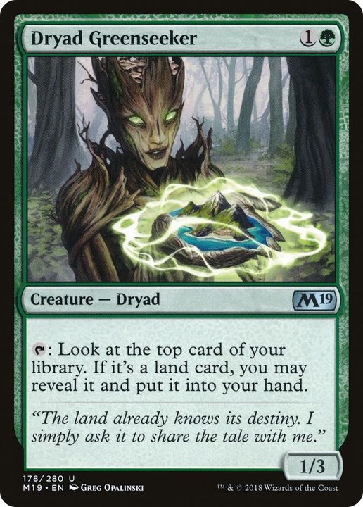 Dryad Greenseeker in the group Magic the Gathering / Sets / Core Set 2019 at Proxyprinters.com (17626)