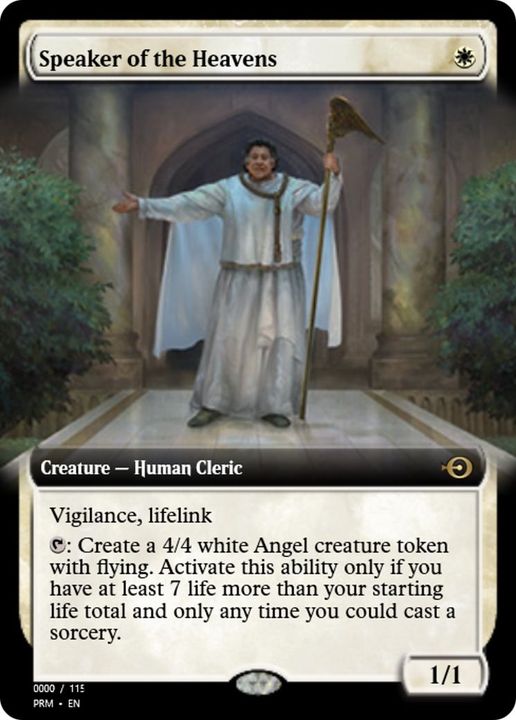 Speaker of the Heavens in the group Magic the Gathering / Types / Creatures / Human at Proxyprinters.com (17650)