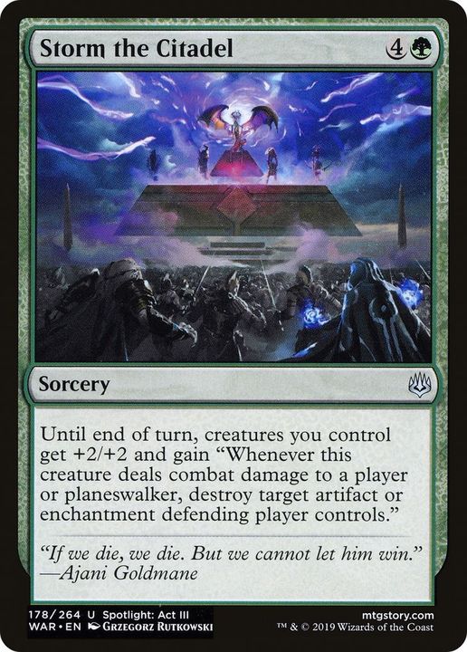 Storm the Citadel in the group Magic the Gathering / Types / Colors / Green at Proxyprinters.com (1766)