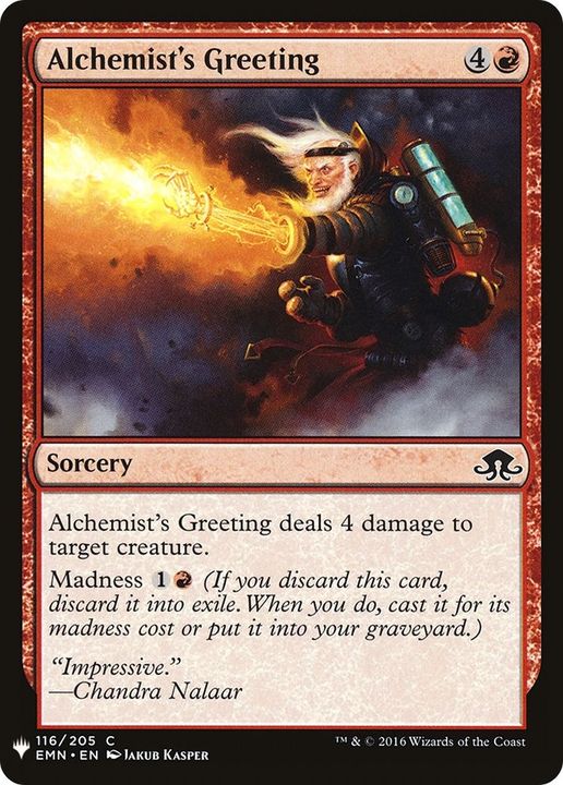 Alchemist's Greeting in the group Magic the Gathering / Types / Colors / Red at Proxyprinters.com (17682)