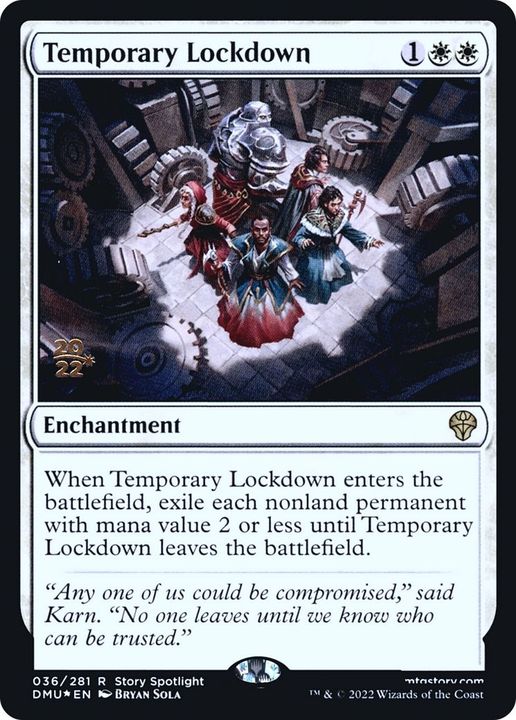 Temporary Lockdown in the group Magic the Gathering / Sets / Dominaria United Promos at Proxyprinters.com (17779)