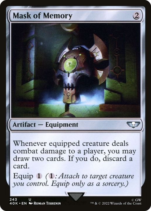 Mask of Memory in the group Magic the Gathering / Types / Artifacts / Artifact at Proxyprinters.com (17829)