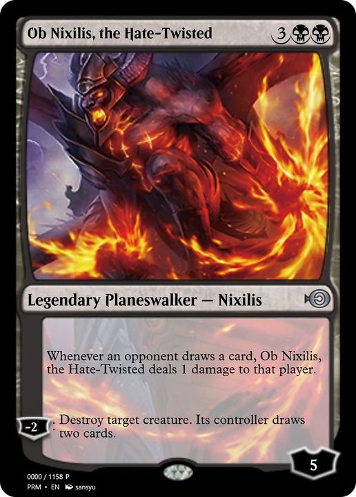 Ob Nixilis, the Hate-Twisted in the group Magic the Gathering / Types / Colors / Black at Proxyprinters.com (17993)