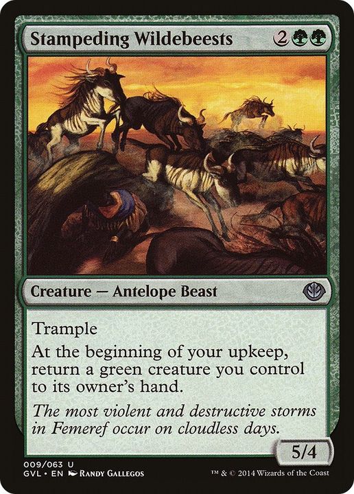 Stampeding Wildebeests in the group Magic the Gathering / Types / Colors / Green at Proxyprinters.com (18041)