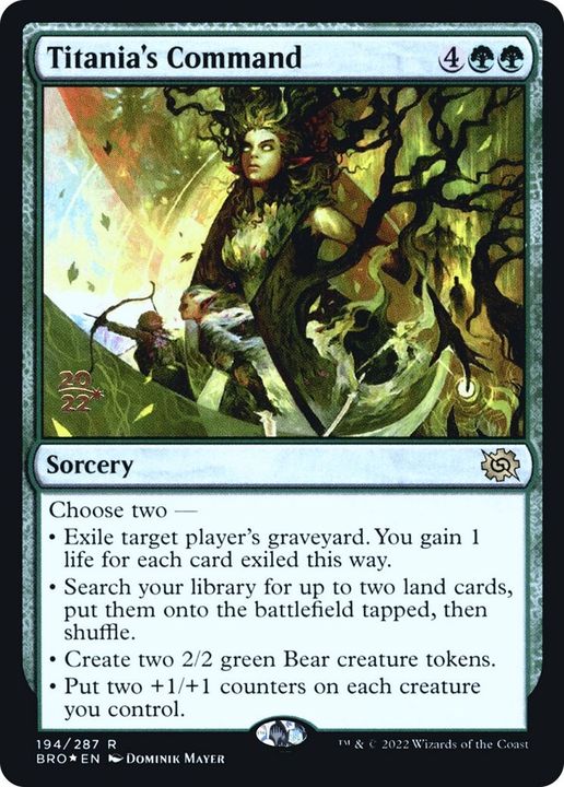 Titania's Command in the group Magic the Gathering / Types / Colors / Green at Proxyprinters.com (18218)