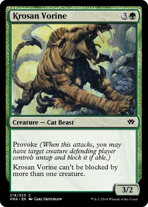 Krosan Vorine in the group Magic the Gathering / Types / Colors / Green at Proxyprinters.com (18257)