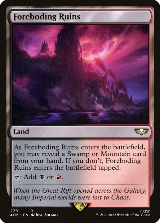 Foreboding Ruins in the group Magic the Gathering / Sets / Warhammer 40,000 Tokens at Proxyprinters.com (18303)