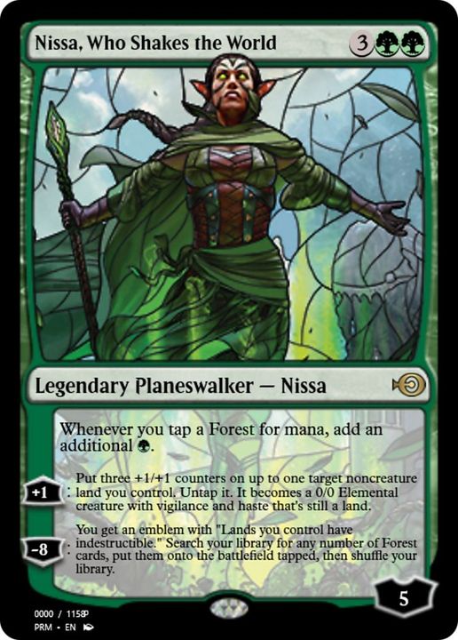 Nissa, Who Shakes the World in the group Magic the Gathering / Types / Colors / Green at Proxyprinters.com (18312)