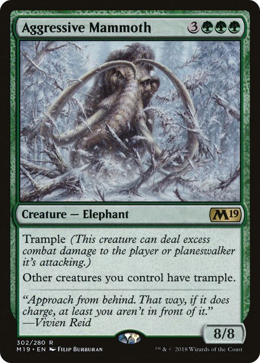 Aggressive Mammoth in the group Magic the Gathering / Types / Colors / Green at Proxyprinters.com (18431)