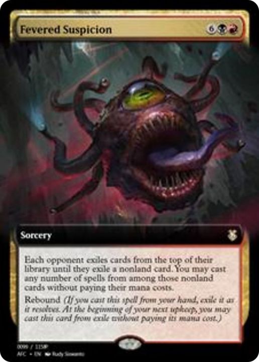 Fevered Suspicion in the group Magic the Gathering / Types / Colors / Multicolors / B, R at Proxyprinters.com (18449)