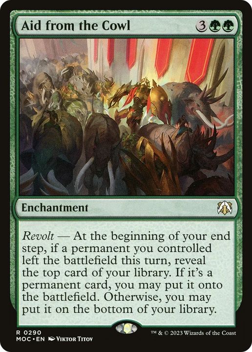 Aid from the Cowl in the group Magic the Gathering / Types / Enchantment / Enchantment at Proxyprinters.com (18524)