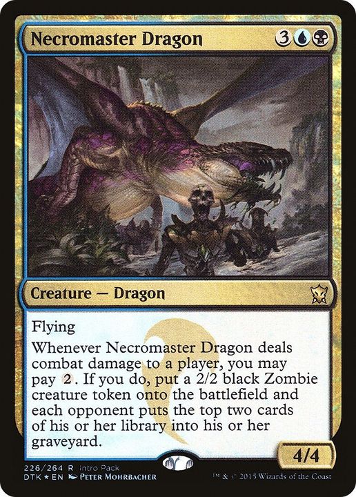 Necromaster Dragon in the group Magic the Gathering / Sets / Dragons of Tarkir Promos at Proxyprinters.com (18568)