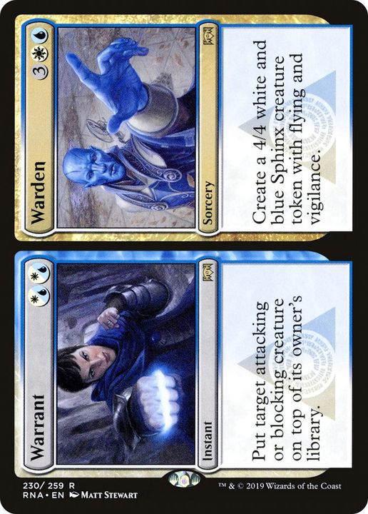 Warrant // Warden in the group Magic the Gathering / Types / Colors / Multicolors / U, W at Proxyprinters.com (186)