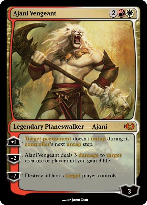 Ajani Vengeant in the group Magic the Gathering / Types / Colors / Multicolors / R, W at Proxyprinters.com (18815)