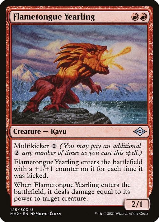 Flametongue Yearling in the group Magic the Gathering / Types / Colors / Red at Proxyprinters.com (18981)