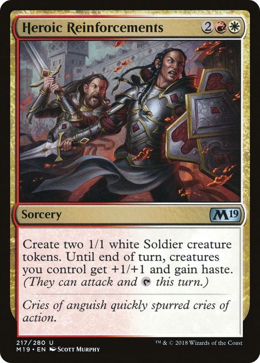 Heroic Reinforcements in the group Magic the Gathering / Sets / Core Set 2019 at Proxyprinters.com (19011)