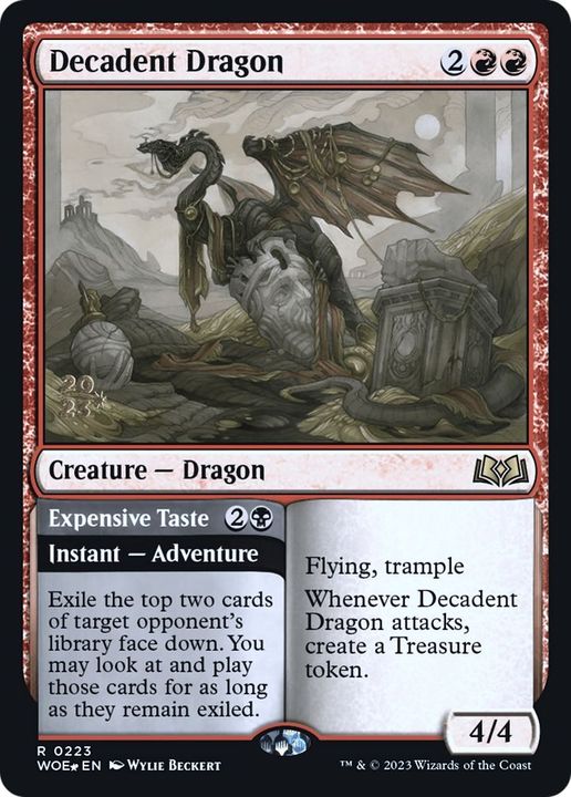 Decadent Dragon // Expensive Taste in the group Magic the Gathering / Sets / Wilds of Eldraine Tokens at Proxyprinters.com (19166)