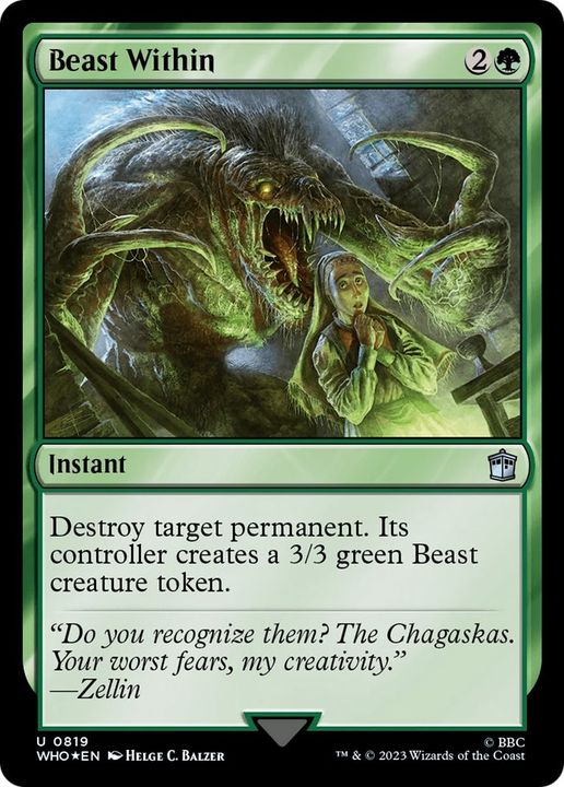 Beast Within in the group Magic the Gathering / Sets / Doctor Who at Proxyprinters.com (192)