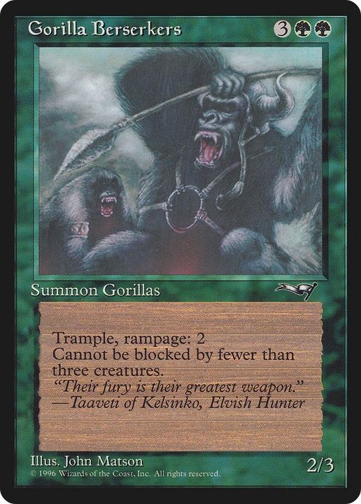 Gorilla Berserkers in the group Magic the Gathering / Sets / Alliances at Proxyprinters.com (19222)