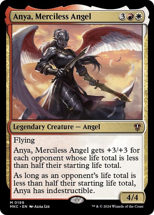 Anya, Merciless Angel in the group Magic the Gathering / Types / Colors / Multicolors / R, W at Proxyprinters.com (1924)