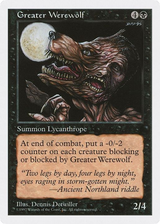 Greater Werewolf in the group Magic the Gathering / Types / Colors / Black at Proxyprinters.com (19377)