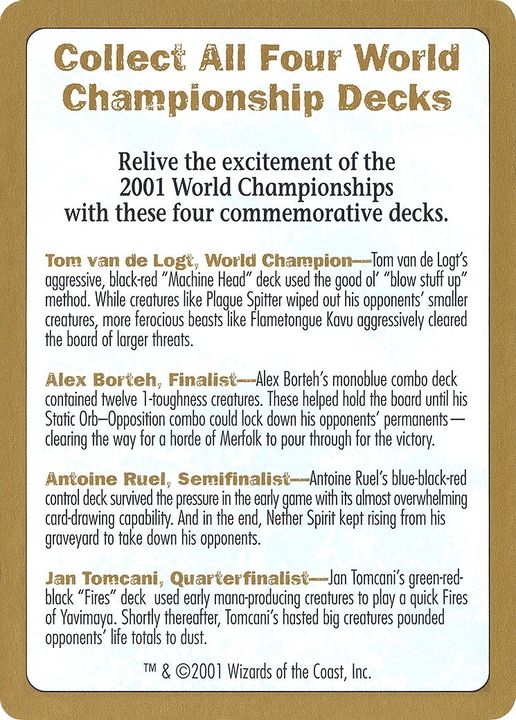 2001 World Championships Ad in the group Advanced search at Proxyprinters.com (19505)
