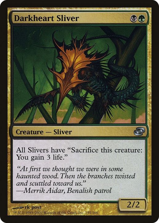 Darkheart Sliver in the group Magic the Gathering / Types / Colors / Multicolors / B, G at Proxyprinters.com (19568)