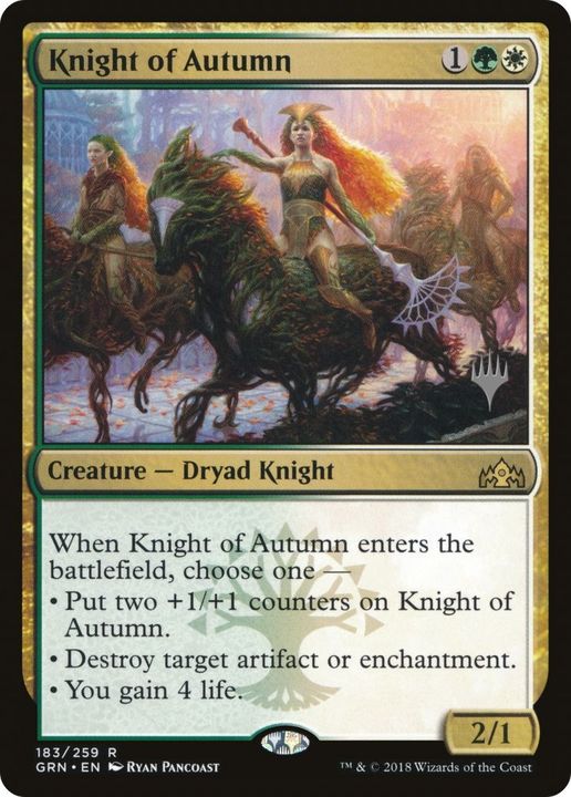 Knight of Autumn in the group Magic the Gathering / Types / Colors / Multicolors / G, W at Proxyprinters.com (19574)