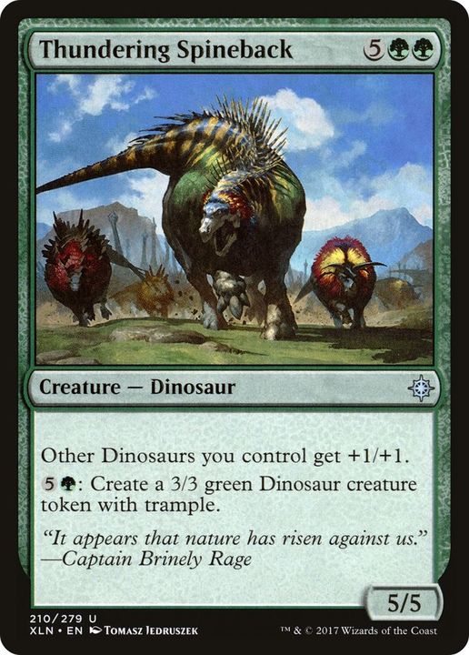 Thundering Spineback in the group Magic the Gathering / Sets / Ixalan at Proxyprinters.com (19651)