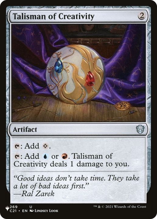 Talisman of Creativity in the group Magic the Gathering / Types / Artifacts / Artifact at Proxyprinters.com (19674)