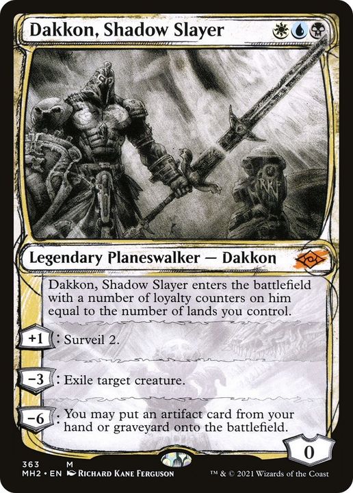 Dakkon, Shadow Slayer in the group Magic the Gathering / Types / Colors / Multicolors / B, U, W at Proxyprinters.com (1981)