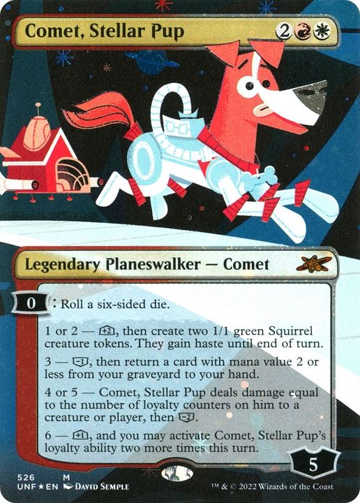 Comet, Stellar Pup in the group Magic the Gathering / Types / Colors / Multicolors / R, W at Proxyprinters.com (19877)