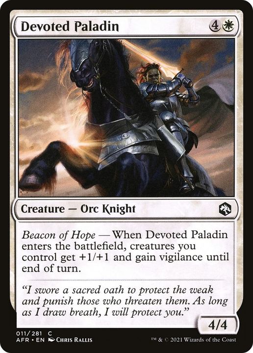 Devoted Paladin in the group Magic the Gathering / Types / Colors / White at Proxyprinters.com (19908)