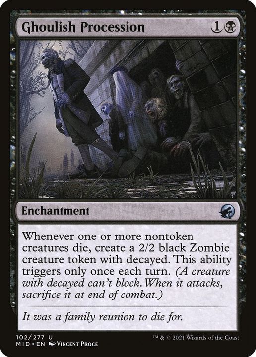 Ghoulish Procession in the group Magic the Gathering / Types / Enchantment / Enchantment at Proxyprinters.com (19946)