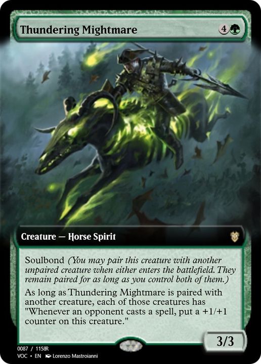 Thundering Mightmare in the group Magic the Gathering / Types / Colors / Green at Proxyprinters.com (19992)