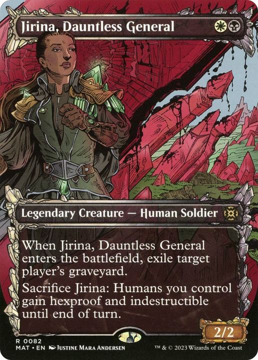 Jirina, Dauntless General in the group Magic the Gathering / Types / Colors / Multicolors / B, W at Proxyprinters.com (20291)