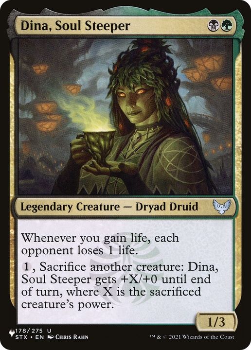 Dina, Soul Steeper in the group Magic the Gathering / Types / Colors / Multicolors / B, G at Proxyprinters.com (2031)