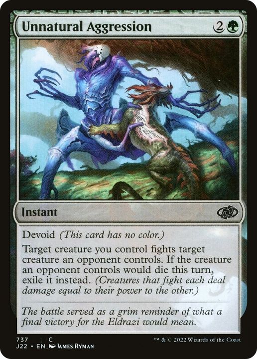 Unnatural Aggression in the group Magic the Gathering / Types / Colors / Colorless at Proxyprinters.com (20406)