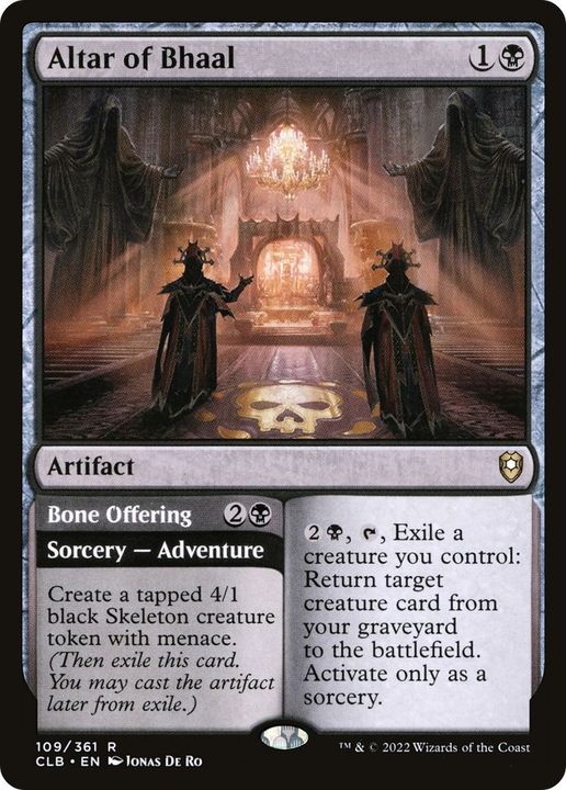 Altar of Bhaal // Bone Offering in the group Magic the Gathering / Sets / Commander Legends: Battle for Baldur's Gate at Proxyprinters.com (20470)