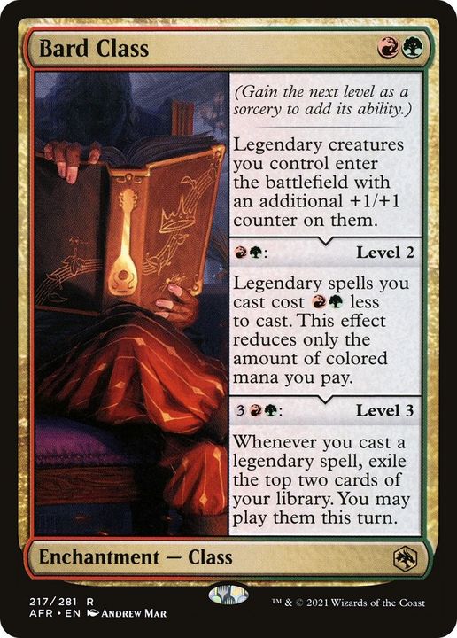 Bard Class in the group Magic the Gathering / Types / Colors / Multicolors / G, R at Proxyprinters.com (20510)