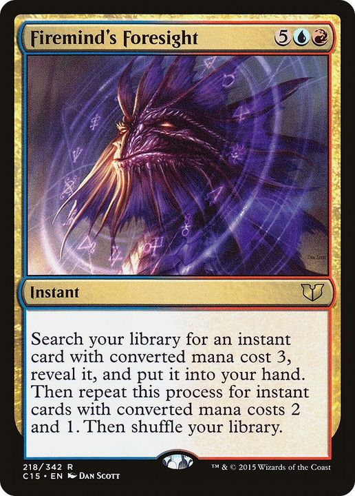 Firemind's Foresight in the group Magic the Gathering / Types / Colors / Multicolors / R, U at Proxyprinters.com (20551)