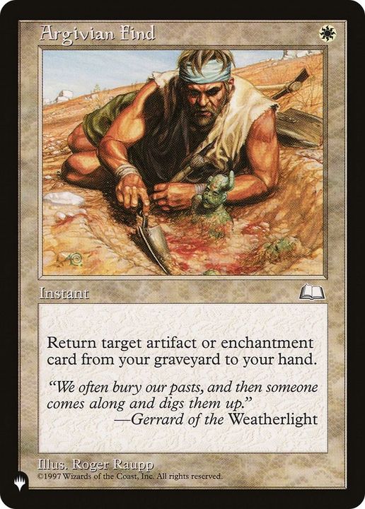 Argivian Find in the group Magic the Gathering / Types / Colors / White at Proxyprinters.com (20606)