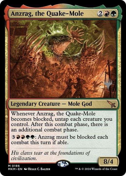 Anzrag, the Quake-Mole in the group Magic the Gathering / Types / Colors / Multicolors / G, R at Proxyprinters.com (20652)