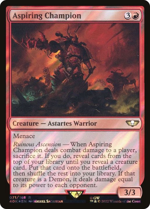 Aspiring Champion in the group Magic the Gathering / Sets / Warhammer 40,000 Tokens at Proxyprinters.com (20671)